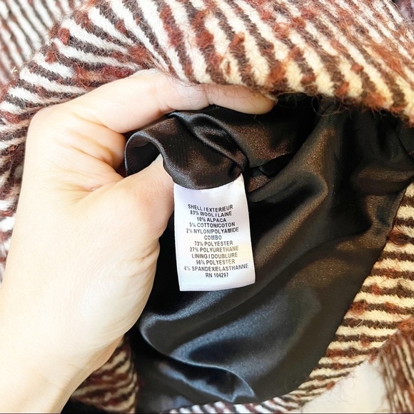 Milly Red and White Pea Coat - Picture 7 of 7